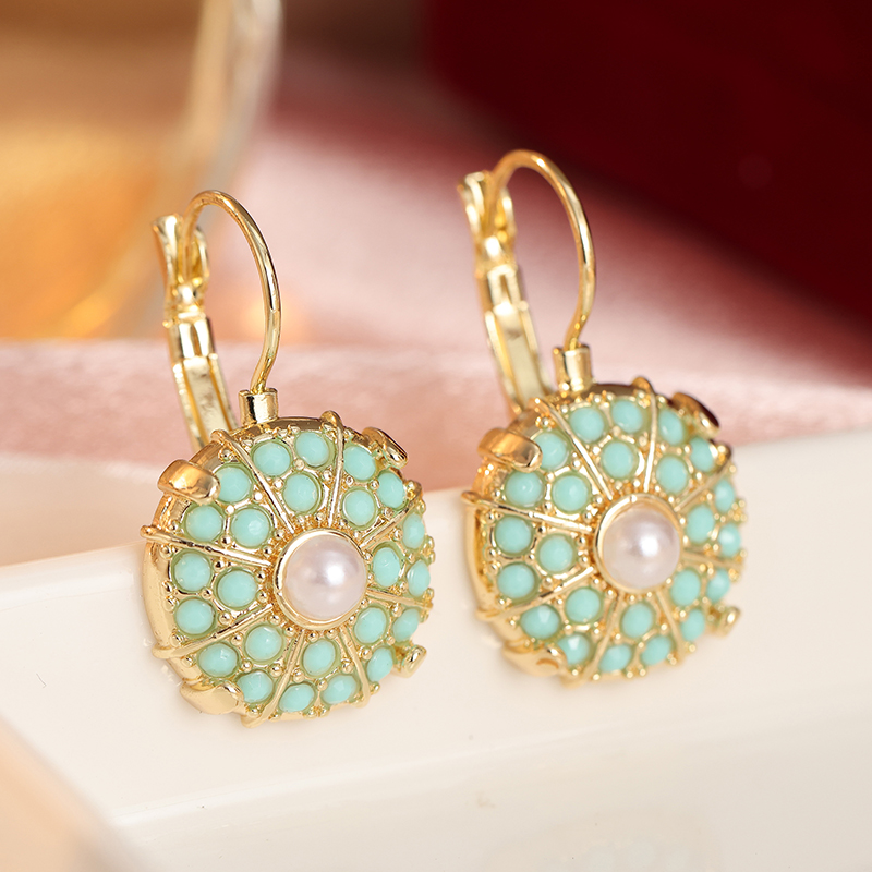 ต่างหูห้อยประดับมุกเทียมสีฟ้าค - Ethnic Fashion Wear For Women บทวิจารณ์และราคา