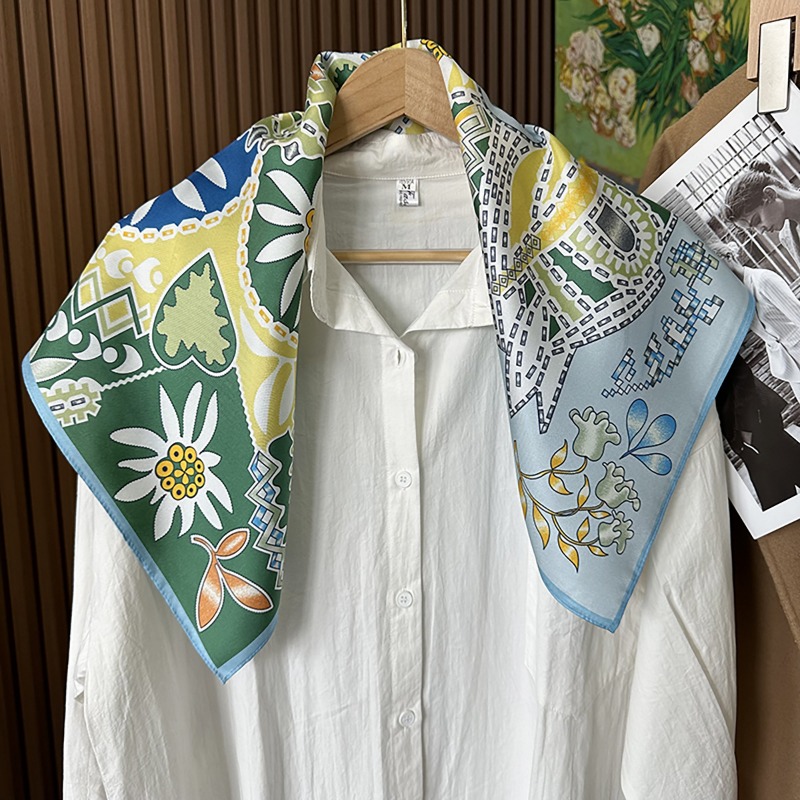 ผ้าพันคอสี่เหลี่ยมลายม้าโบโฮสี - Ethnic Boho Fashion บทวิจารณ์และราคา