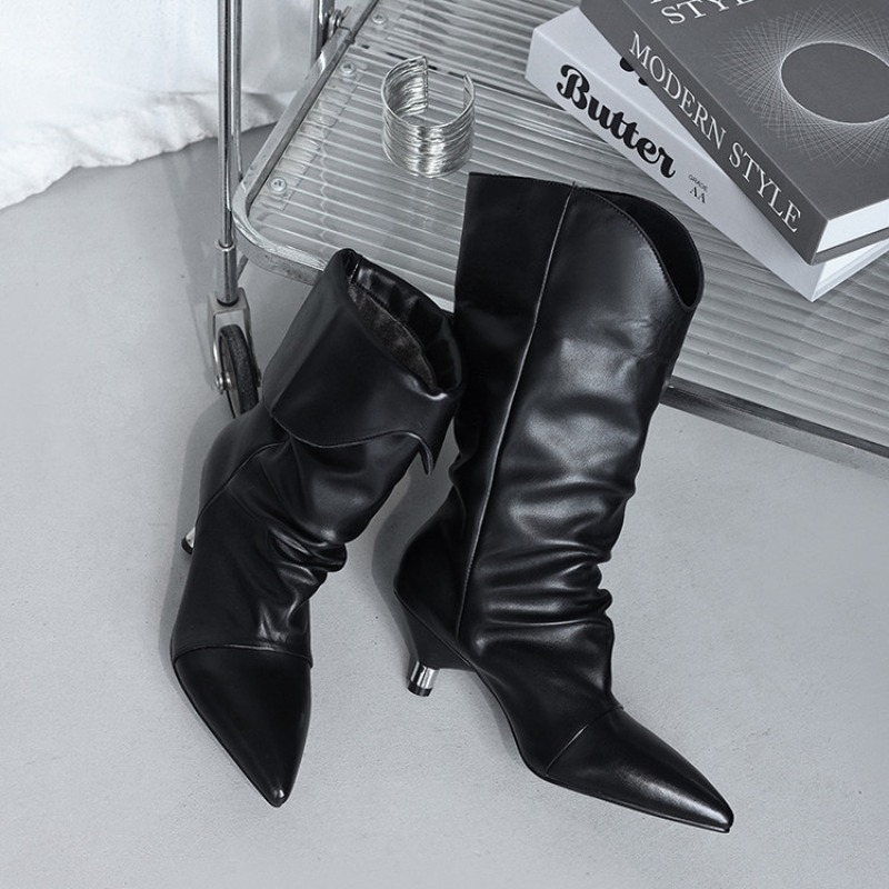 Pointy Toeลูกแมวรองเท้าส้นสูงก - Ethnic Fashion Week บทวิจารณ์และราคา
