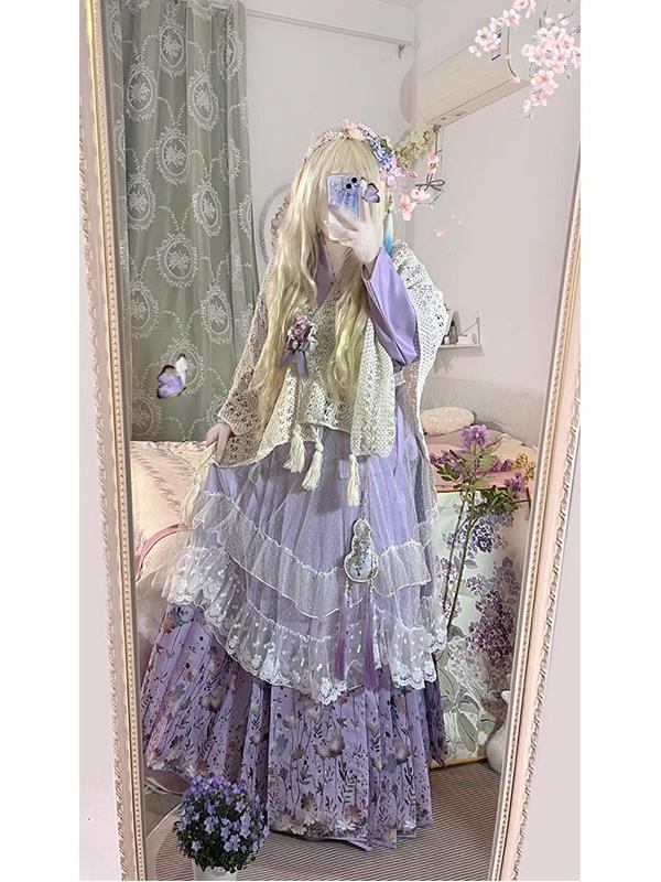 ชุดฮันบกสีม่วงสไตล์โลลิต้าน่าร - Hanbok Modern Set บทวิจารณ์และราคา