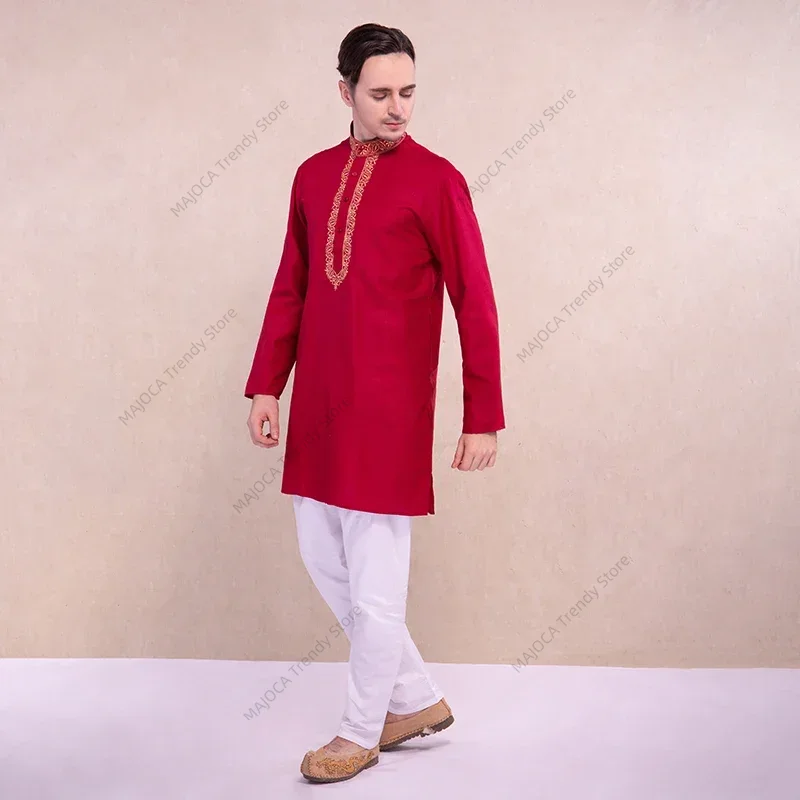 ชุดอินเดียสำหรับผู้ชาย เสื้อคุ - Kurta Men Cotton บทวิจารณ์และราคา